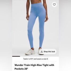 lululemon athletica Blue Wunder Train High-Rise Leggings